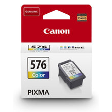 Canon CL-576 color ink cartridge packaging, ideal for vibrant photo and document printing with high page yield and reliable performance.