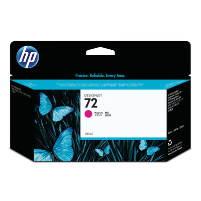 HP 72 (C9372A) Tintenpatrone Magenta Verpackung mit blauem Schmetterlingsdesign, geeignet für hochwertige Farbdrucke und technische Zeichnungen.