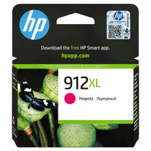 HP 912XL Magenta Ink Cartridge (3YL82AE) packaging with butterfly design.
