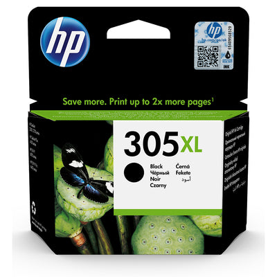 HP 305XL (3YM62AE) Tintenpatrone Schwarz in Verpackung, ideale Qualität für Drucke, bis zu 240 Seiten Kapazität, Original HP Tinte.