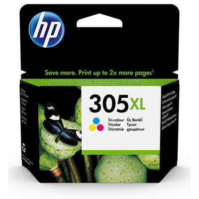 HP 305XL (3YM63AE) Tintenpatrone Tricolor mit hoher Kapazität für lebendige Farben und scharfe Details, ideal für Dokumente und Fotos.