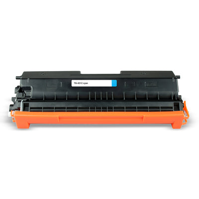 Alt Tag: Brother TN-421C kompatibler Toner Cyan, kompatible Cyan-Tonerkartusche fuer Brother Drucker, bis 1.800 Seiten
