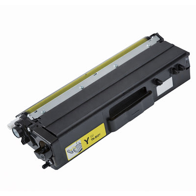 Alt Tag: Brother TN-910Y kompatibler Toner Gelb Kartusche fuer Brother Drucker, gelb, hohe Reichweite bis 9.000 Seiten