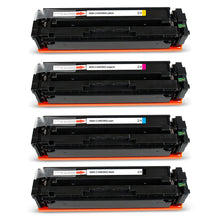 Canon 045H Multipack kompatible Toner in Gelb, Magenta, Cyan und Schwarz, hohe Seitenkapazität für professionelle Druckqualität.