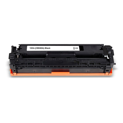 Alt Tag: HP 125A (CB540A) kompatibler Toner Schwarz - kompatible schwarze Tonerkartusche mit 2.200 Seiten fuer klare Drucke