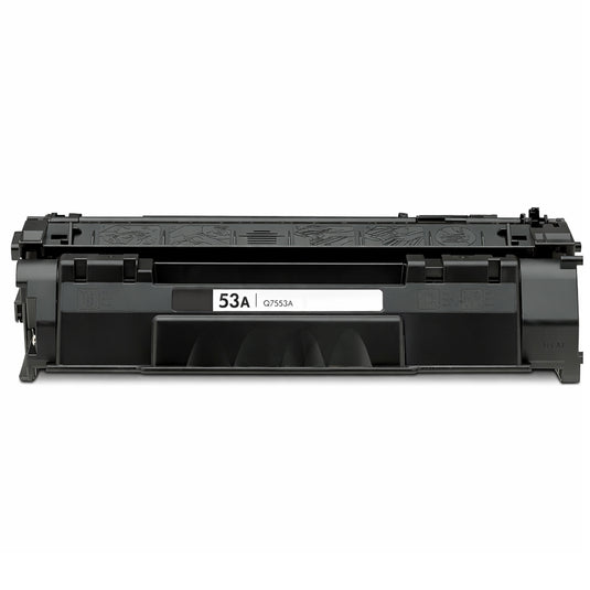 Alt Tag: HP 53A (Q7553A) kompatibler Toner Schwarz, schwarze Tonerkartusche 53A Q7553A fuer Laserdrucker, bis zu 3000 Seiten