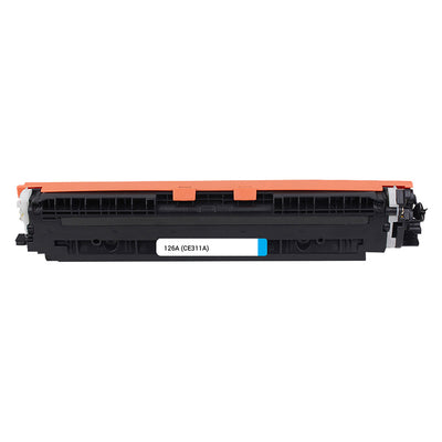 HP 126A (CE311A) kompatibler Toner Cyan – kompatible Cyan-Tonerkartusche fuer HP LaserJet, bis 1.000 Seiten, brillante Ausdrucke