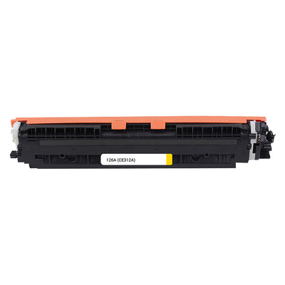 Alt Tag: HP 126A (CE312A) kompatibler Toner Gelb, gelbe Tonerkartusche kompatibel, fuer brillante Farbdrucke bis 1.000 Seiten