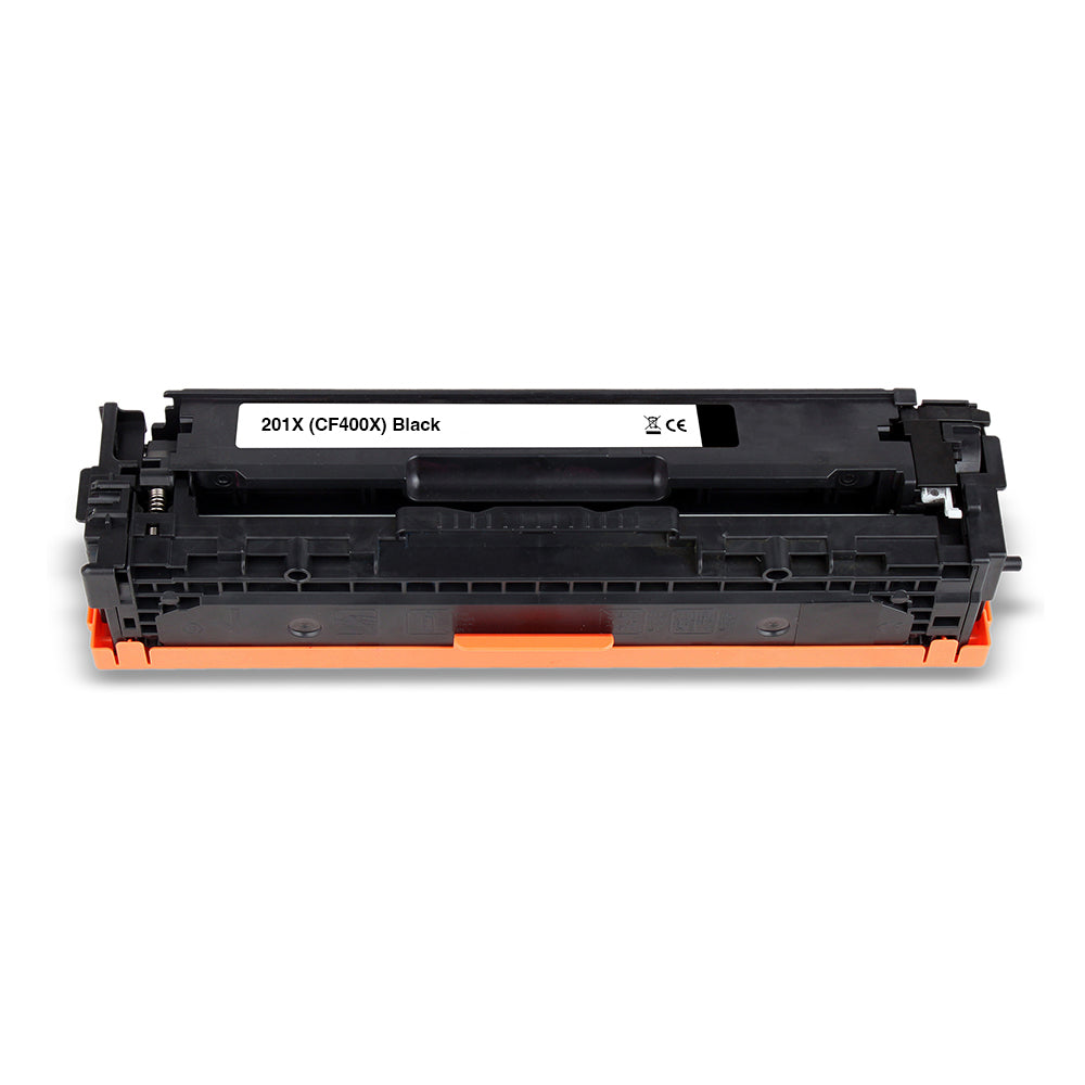 HP 201X (CF400X) kompatibler schwarzer Toner, hohe Seitenkapazität, zuverlässige Druckqualität für professionelle Dokumente.