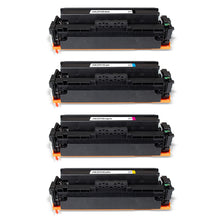 HP 410X Multipack compatible toner set CF410X CF411X CF412X CF413X for high-volume printing, sharp text, and vibrant colors.