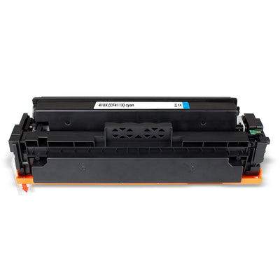 Alt Tag: HP 410X (CF411X) kompatibler Toner Cyan Kartusche, Cyan-Lasertoner mit hoher Reichweite fuer brillante Farbdrucke