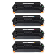 HP 410A Multipack compatible toner set in black, cyan, magenta, yellow for high-volume printing, easy installation, professional results.
