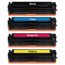 HP 203X compatible toner multipack with black, cyan, magenta, yellow cartridges for vivid printing, high yield.