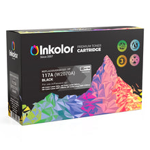 Inkolor 117A (W2070A) Black Compatible Toner Cartridge with vibrant packaging