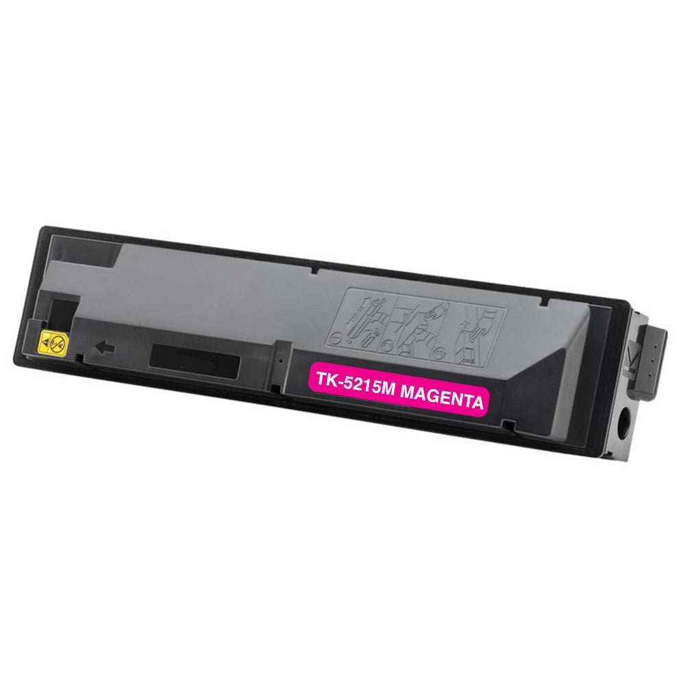 Kyocera TK-5215M kompatibler Toner Magenta für hohe Druckqualität und großes Druckvolumen, ideal für professionelle Farbausdrucke.