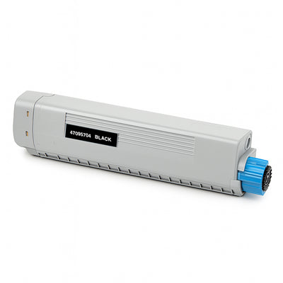 Alt Tag: Oki 47095704 kompatibler Toner Schwarz, kompatible schwarze Tonerkartusche 47095704 fuer klare Bueroausdrucke bis 7.000 Seiten