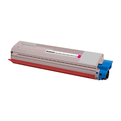 Alt Tag: Oki 46471102 kompatibler Toner Magenta, kompatible Tonerkartusche fuer Oki Drucker, bis zu 7.000 Seiten, brillante Farbdrucke