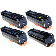 Samsung CLT-506L multipack toner cartridges (black, cyan, magenta, yellow) for vibrant printing.