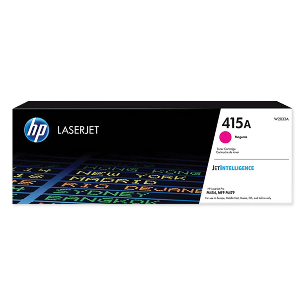 HP 415A W2033A kompatibler Magenta Toner mit hoher Druckqualität und 2.100 Seitenkapazität für Büroumgebungen.