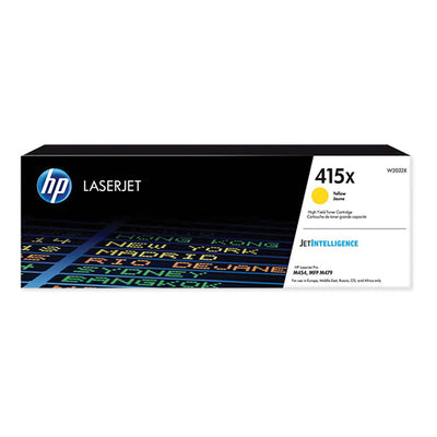 Alt Tag: HP 415X (W2032X) Toner Gelb LaserJet Kartusche Yellow 415X W2032X fuer HP Drucker, hohe Reichweite bis 6.000 Seiten