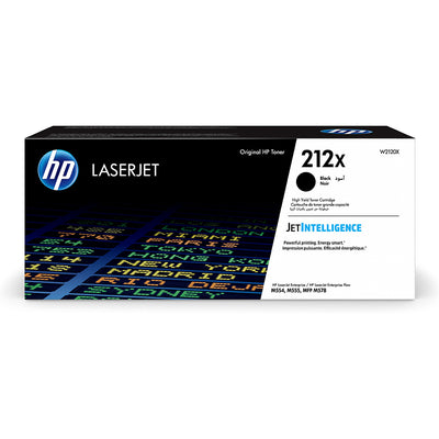 HP 212X (W2120X) Toner Schwarz in Originalverpackung, 212X LaserJet Kartusche, hohe Reichweite bis 10.000 Seiten