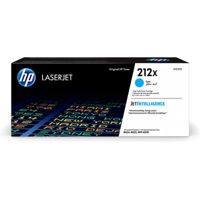 Alt Tag: HP 212X (W2121X) Toner Cyan Original HP LaserJet Kartusche, Cyan, hohe Reichweite bis 10.000 Seiten, gestochen scharfer Farbdruck