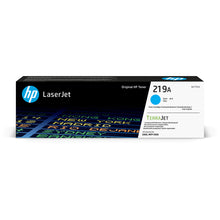 HP 219A Cyan Toner W2191A for LaserJet printers, high-quality printing, 2100-page yield, professional and vibrant colors.