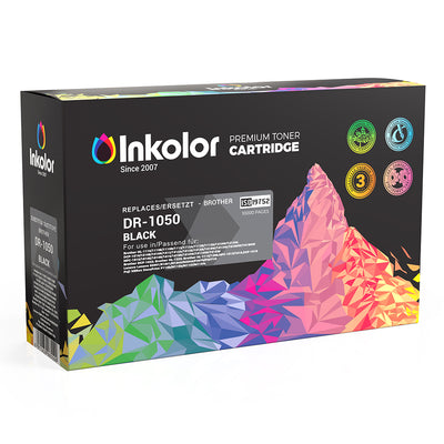 Verpackung der Brother DR-1050 kompatible Trommeleinheit - Drum, inkolor Premium Tonerkartusche für Drucker.