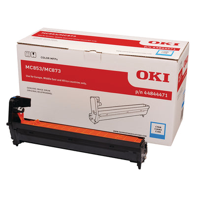 Oki 44844471 Bildtrommel - Drum Cyan für gestochen scharfe Farbausdrucke, kompatibel mit Oki-Druckern, Seitenkapazität von 30.000 Seiten.