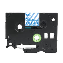 Brother TZe-133 compatible 12mm label tape for P-Touch, clear laminated, durable and water-resistant, easy installation.