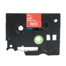 Brother TZe-435 compatible label tape cartridge in black with red labeling, 12mm width for P-Touch printers.