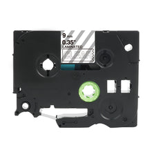 Brother TZe-125 compatible 9mm laminated label tape for P-Touch, ideal for office or industrial use.