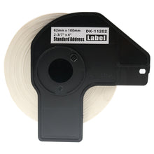 Brother DK-11202 compatible labels roll for QL series printers, 62mm x 100mm size, featuring high-quality printing.
