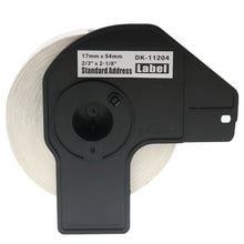 Brother DK-11204 compatible labels for QL printers, black holder, premium adhesive, 17mm x 54mm, for professional use