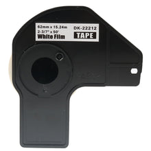 Brother DK-22212 compatible label tape for QL series, 62mm x 15.24m, high-quality endless labels for professional printing.