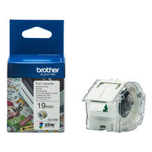 Brother CZ-1003 Etikettenrolle für 19mm Ausdrucke, ZINK Zero-Ink Technologie, ideal für farbige Beschriftungen, 5m Rolle