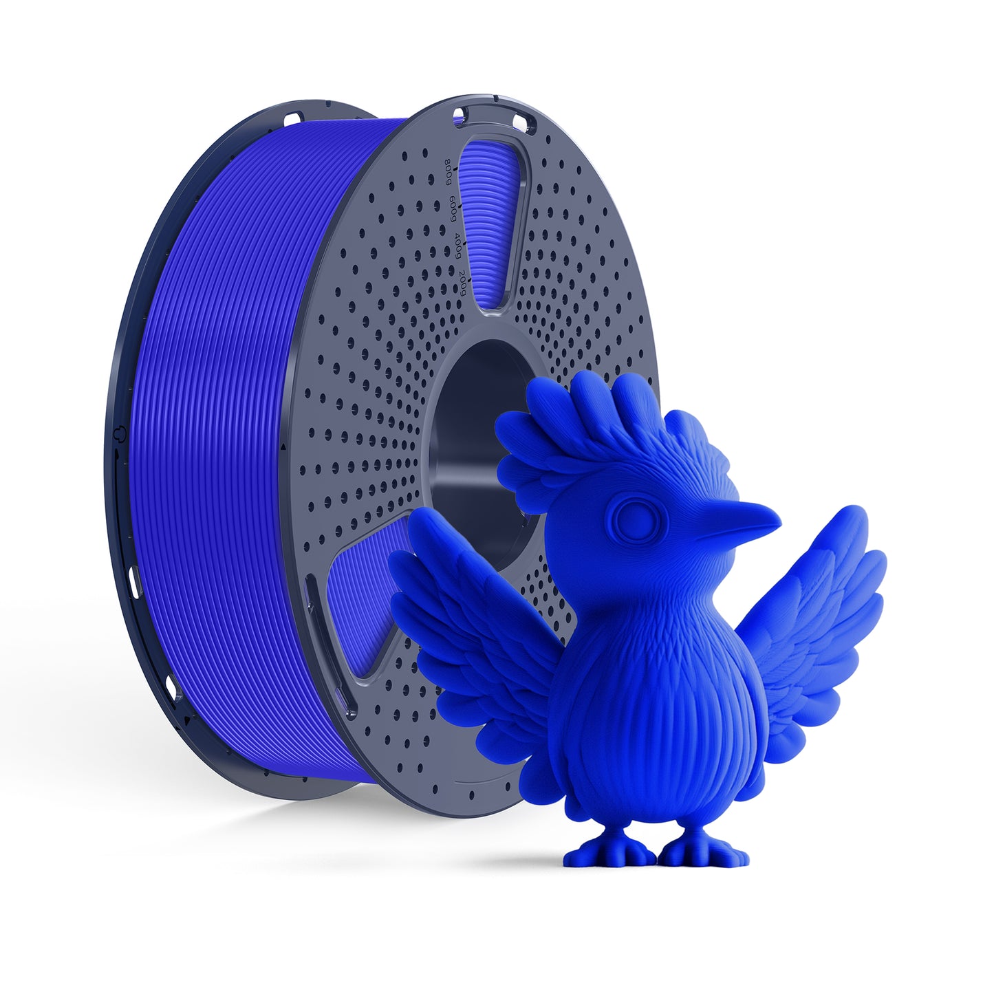 Inkolor PLA Blau Filament 1.75mm 1Kg 3D-Druck Filament with blue bird model.