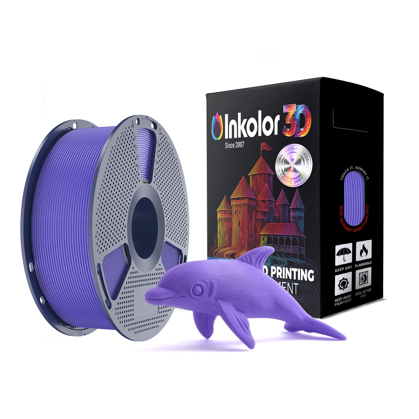 Filament Inkolor PLA Améthyste Mat 1,75mm 1Kg Filament d'impression 3D