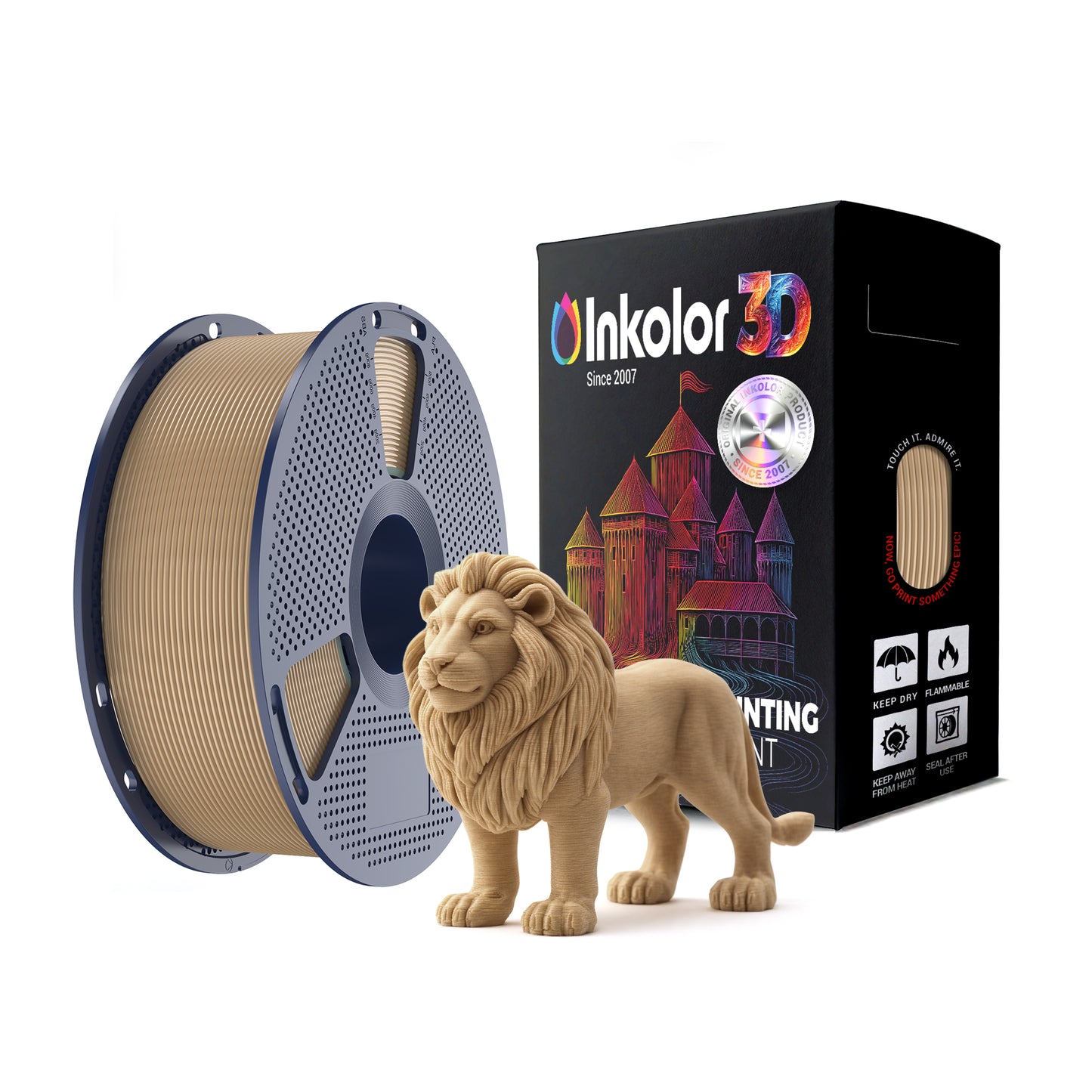 Filamento Inkolor PLA Rovere Opaco 1,75mm 1Kg per Stampa 3D