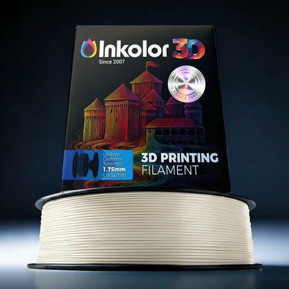 Filamento Inkolor PLA Opaco Avorio Bianco 1,75mm 1Kg per Stampa 3D