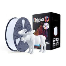 Inkolor ABS Weiss Filament 1.75mm 1Kg 3D-Druck Filament with white moose model and packaging