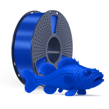 Inkolor ABS Blau Filament 1.75mm 1Kg 3D-Druck Filament with a printed blue fish model showcasing precision and color