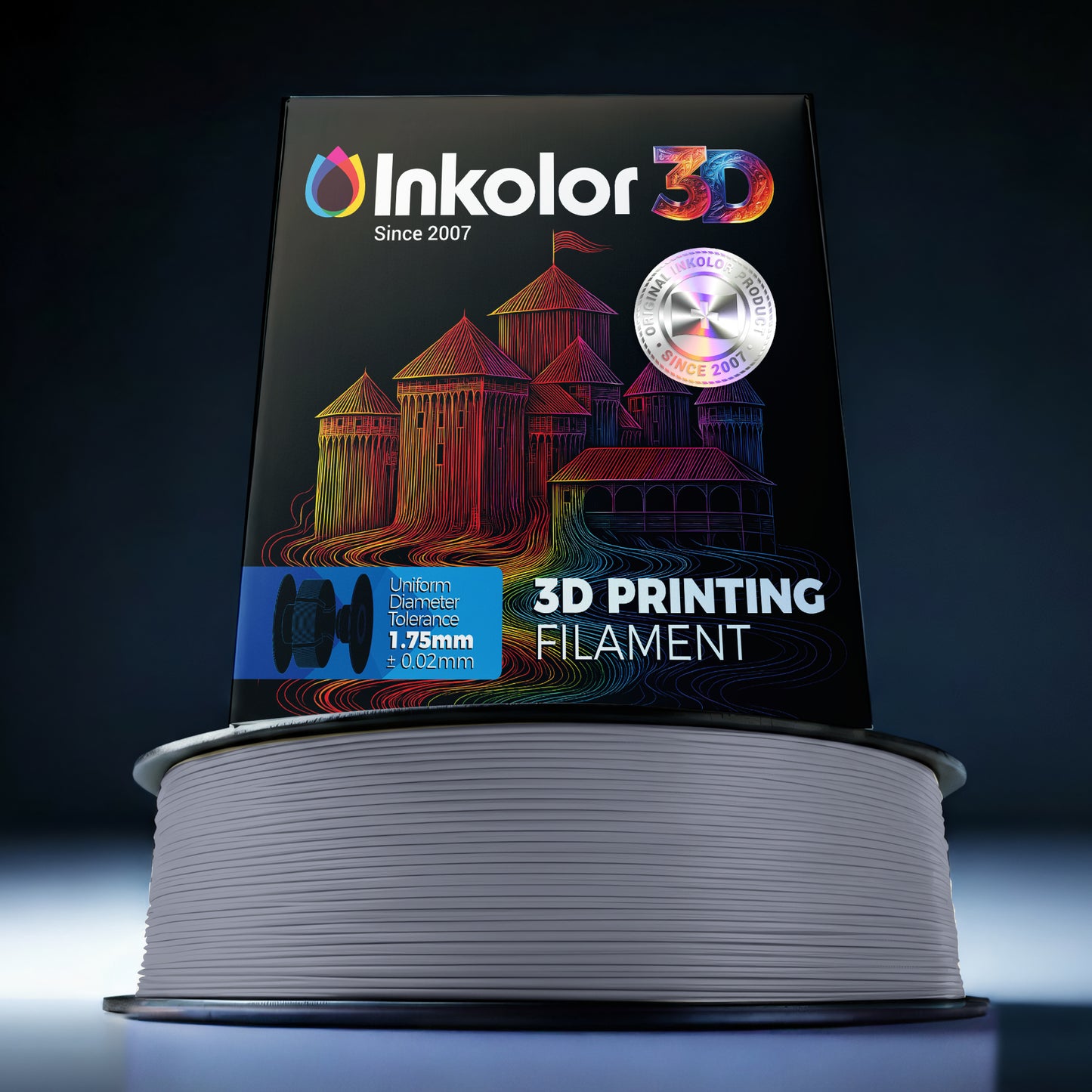 Inkolor ASA Grey Filament 1.75mm 1Kg 3D-Druck Filament