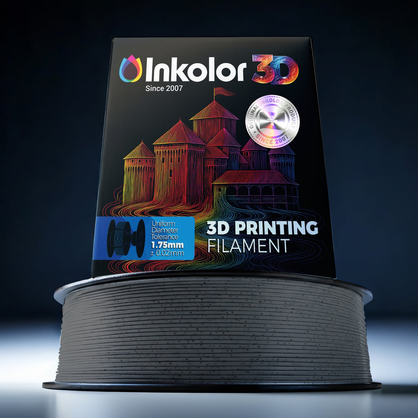 Inkolor High Speed PLA Marble Urban Ash Filament 1.75mm 1Kg 3D-Druck Filament