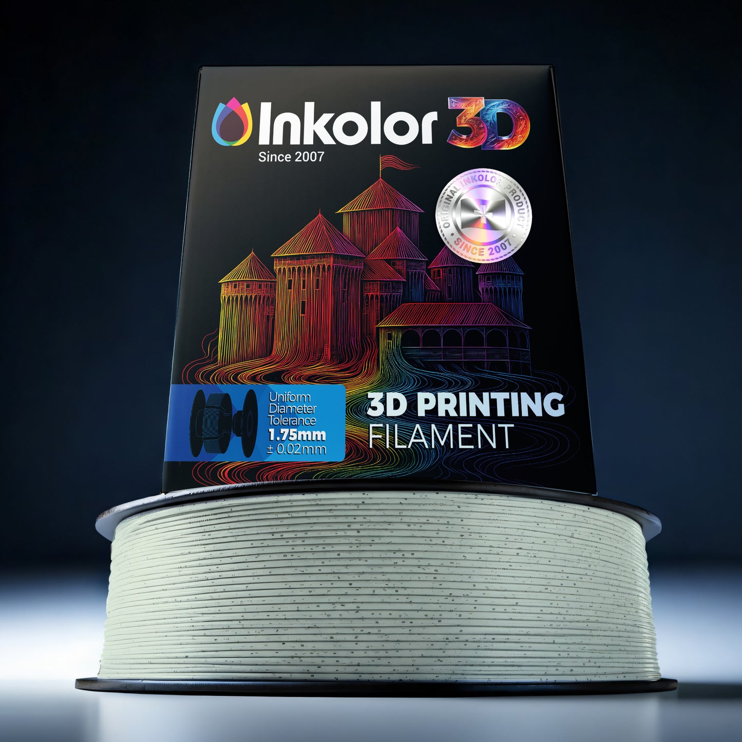 Inkolor High Speed PLA Marble Evergreen Vein Filament 1.75mm 1Kg 3D-Druck Filament