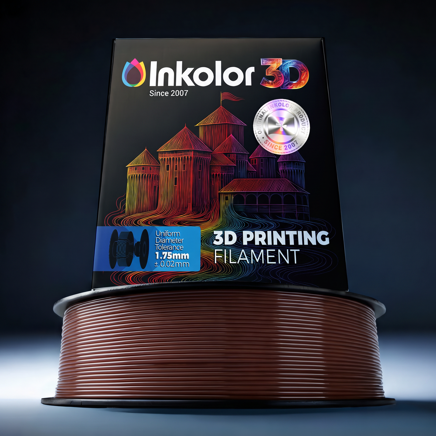 Inkolor High Speed PLA Marble Sienna Red 1.75mm 1Kg 3D-Druck Filament