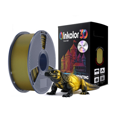 Inkolor Silk PLA+ Dual Color Black Gold Filament 1.75mm 1Kg 3D-Druck Filament