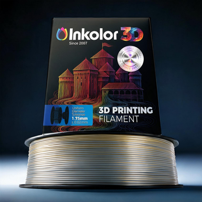 Inkolor Silk PLA+ Dual Color Black Gold Filament 1.75mm 1Kg 3D-Druck Filament