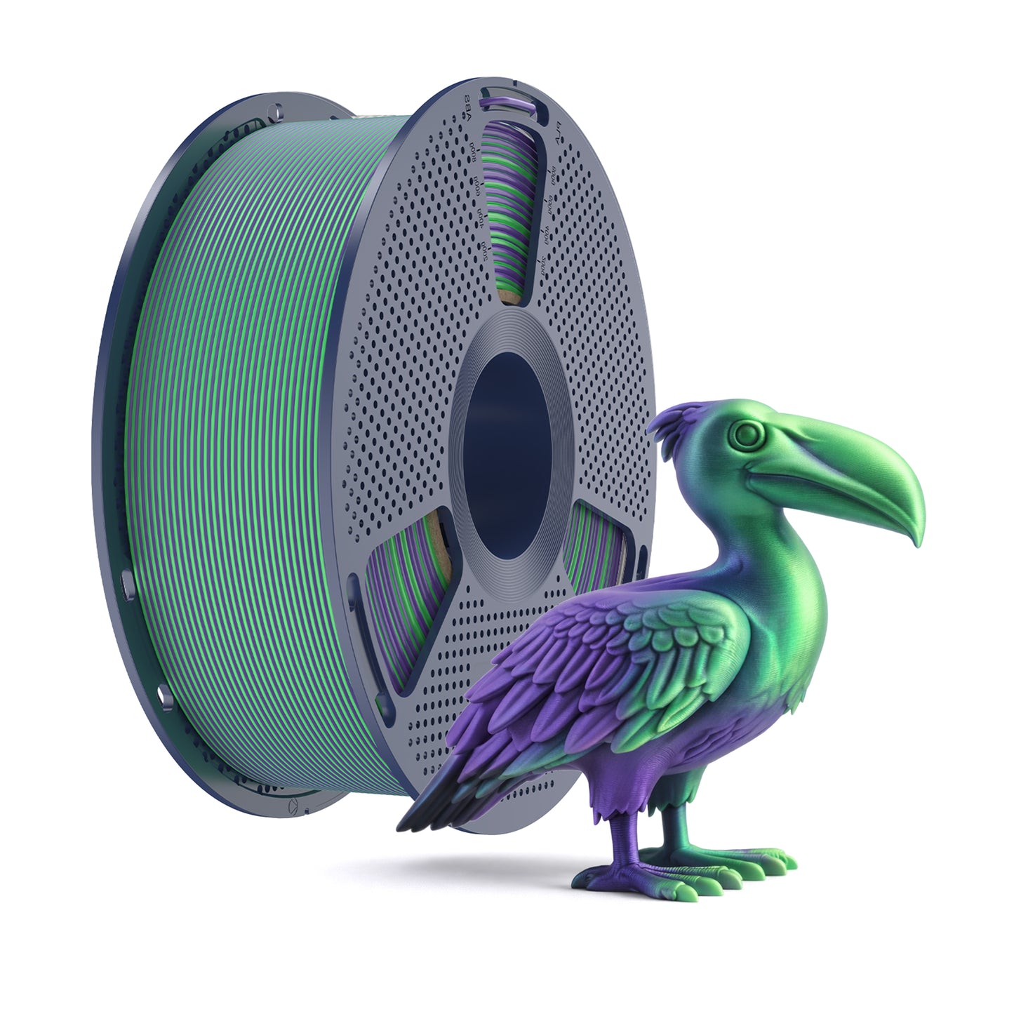 Inkolor Silk PLA+ Dual Color Green Purple Filament 1.75mm 1Kg 3D-Druck Filament