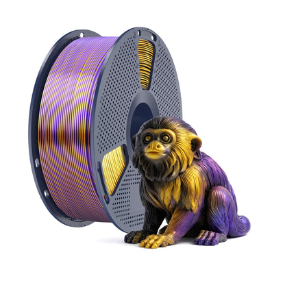 Inkolor Silk PLA+ Tri-Color Black Gold Purple Filament 1.75mm 1Kg 3D-Druck Filament